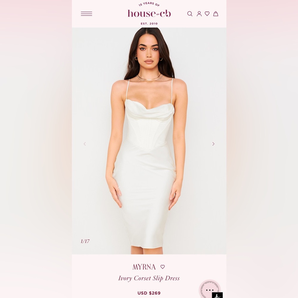 House of CB Myrna Dress - Ivory